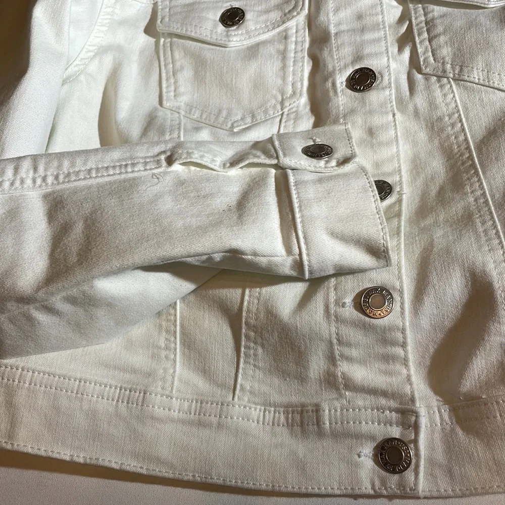 Wax Jean White Denim Jacket Plus 1xl NWT - Picture 5 of 9